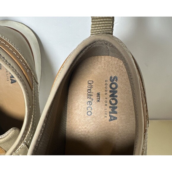 Sonoma Good For Life Ortholite Eco Size 12M Men’s Tan Roman Oxford Dress Shoes - Picture 7 of 11